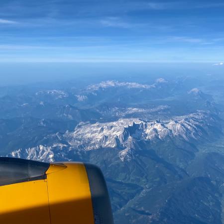 flying over the alps