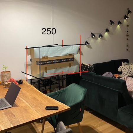 between couch and dinning table proposal