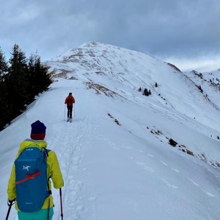 start of exposed ridge