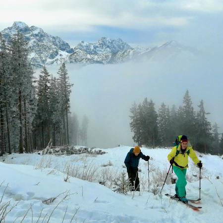skinning through thin snow